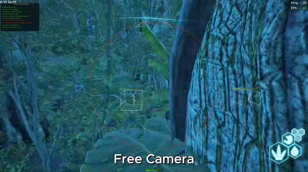 The Isle free camera scouting players through foliage