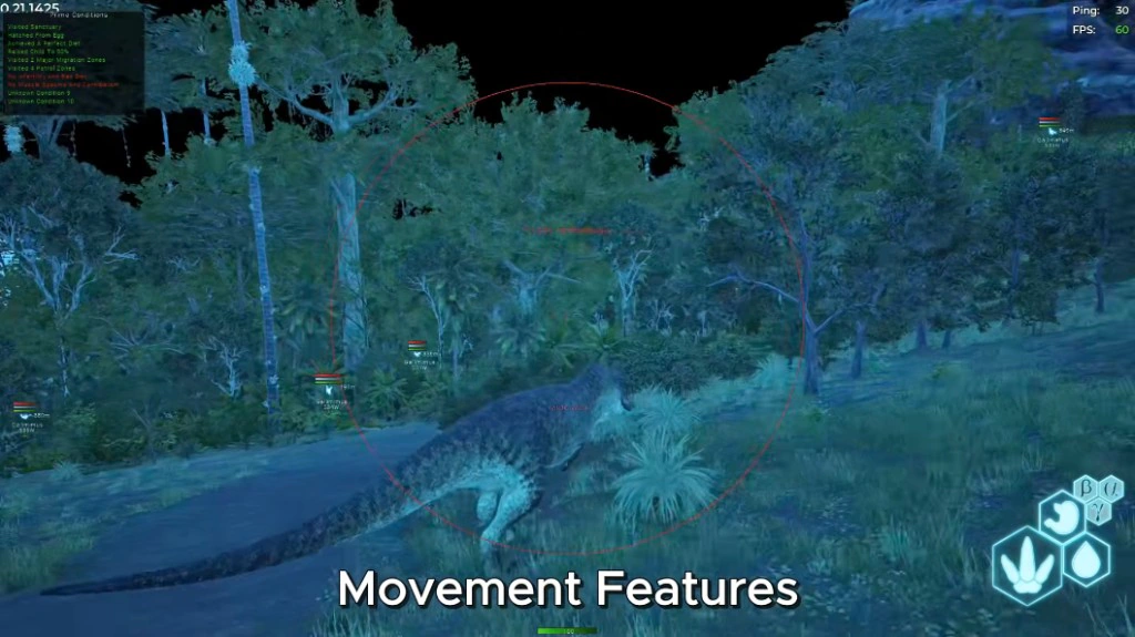 The Isle movement features ESP on carnivore pathing